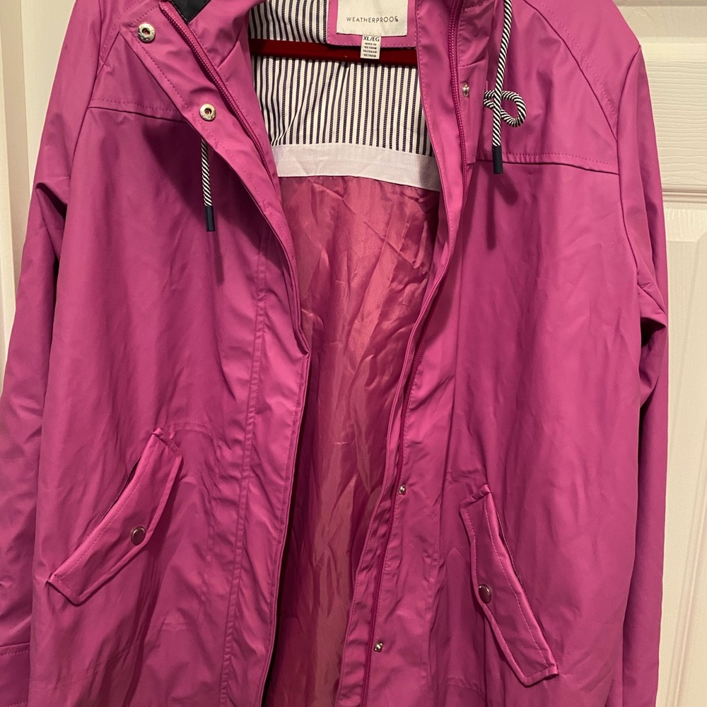 Weatherproof Women's Fuchsia Utility Jacket - Picture 2 of 6